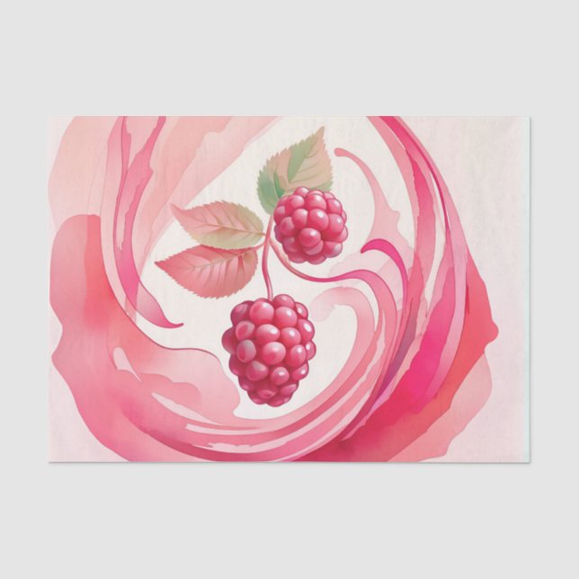 Himbeeren Dekoupage Tissue Seidenpapier (Vorderseite)