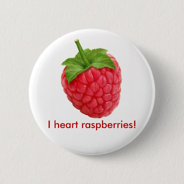 Himbeeren des Herzens I! Button (Vorderseite)