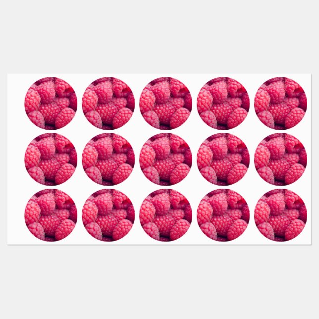 Himbeeren Etiketten (Blatt)