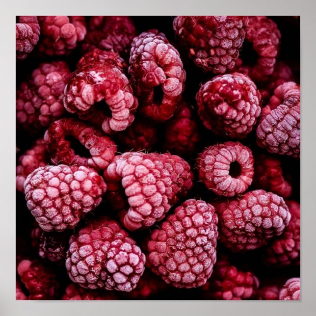 Himbeeren Fresh Red Poster (Vorne)
