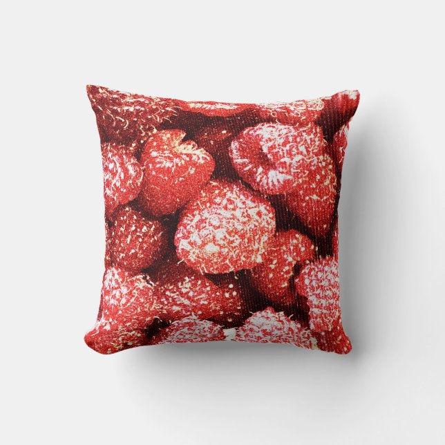 "Himbeeren Früchte" Niedliches Foto. Jetzt kaufen Kissen (Vorderseite)