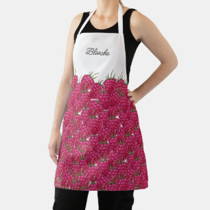 Himbeeren Handbemaltes Wasserfarbmuster Schürze