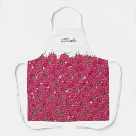 Himbeeren Handbemaltes Wasserfarbmuster Schürze