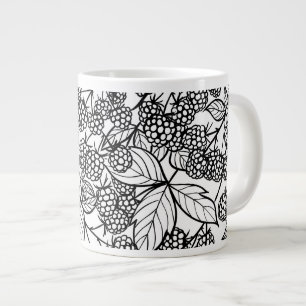 Himbeeren, handgezeichnet Jumbo-Tasse