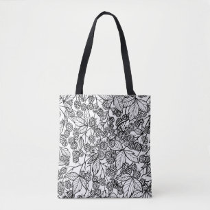 Himbeeren handgezeichnetes Muster Tasche