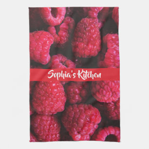 Himbeeren, Himbeeren, Roter Streifen, Giername Geschirrtuch