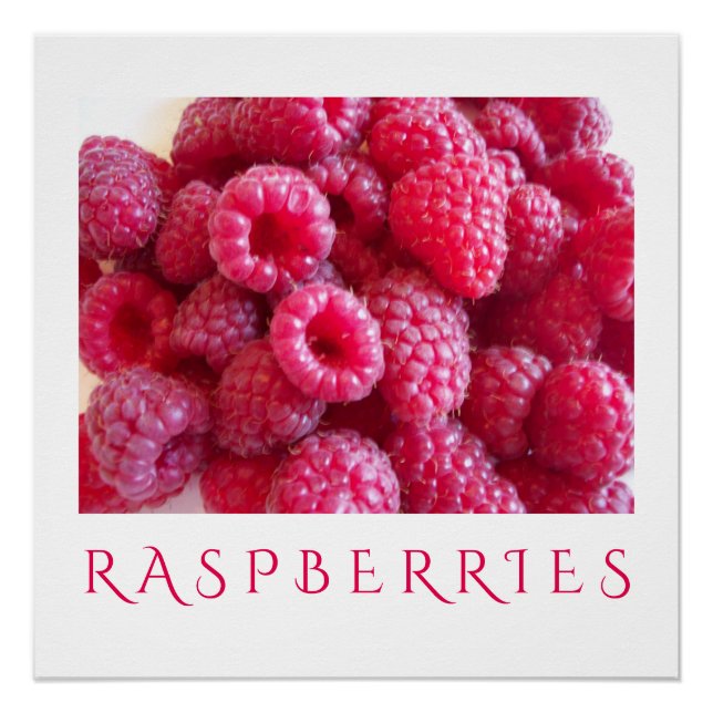 Himbeeren Küche Kunstposter für die Wohngestaltung Poster (Vorderseite)