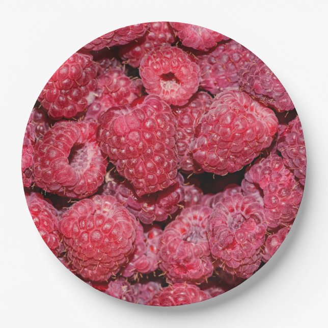 Himbeeren Pappteller (Vorderseite)