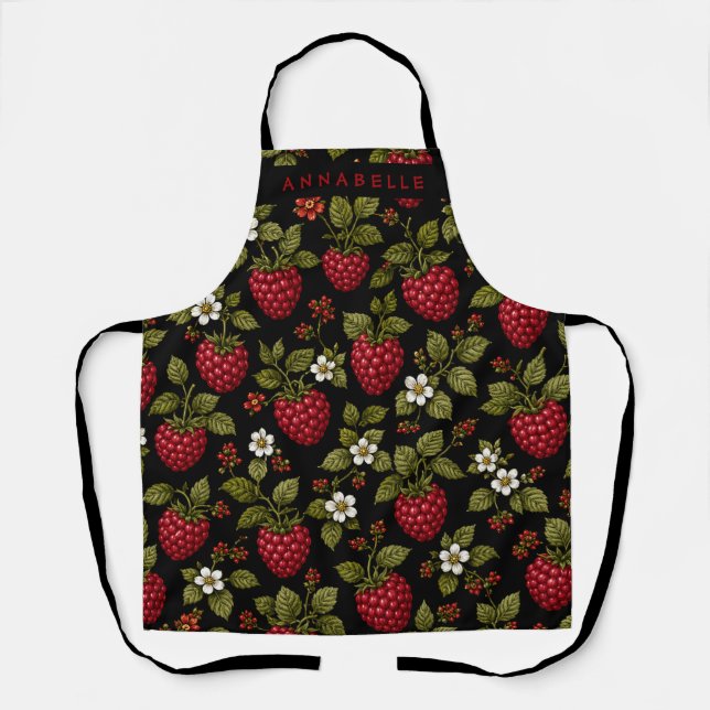 Himbeeren Personalisierte Schürze (Vorderseite)