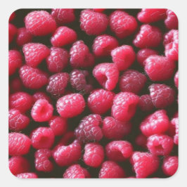 Himbeeren Quadratischer Aufkleber