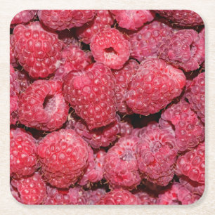 Himbeeren Rechteckiger Pappuntersetzer