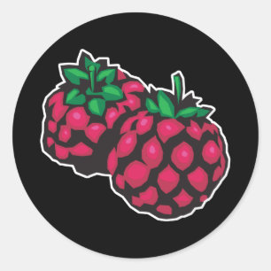 Himbeeren Runder Aufkleber