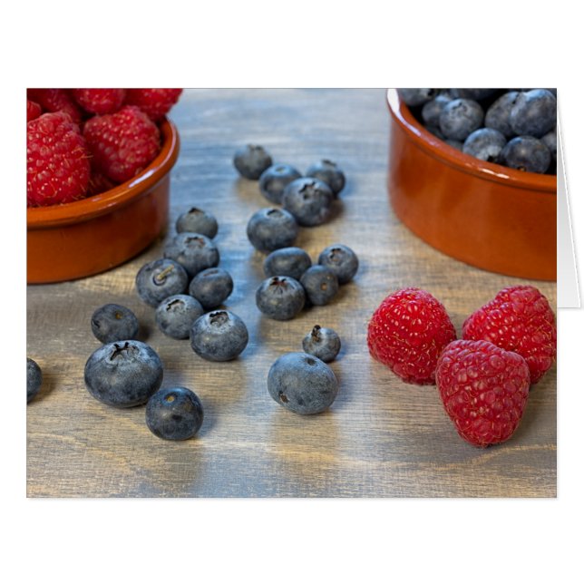Himbeeren und Blaubeeren (Vorderseite (Horizontal))