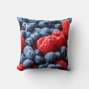 Himbeeren und Blaubeeren Kissen
