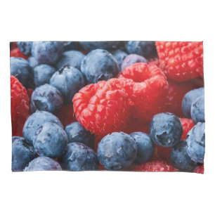 Himbeeren und Blaubeeren Kissenbezug