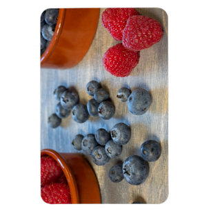 Himbeeren und Blaubeeren Magnet