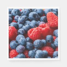 Himbeeren und Blaubeeren