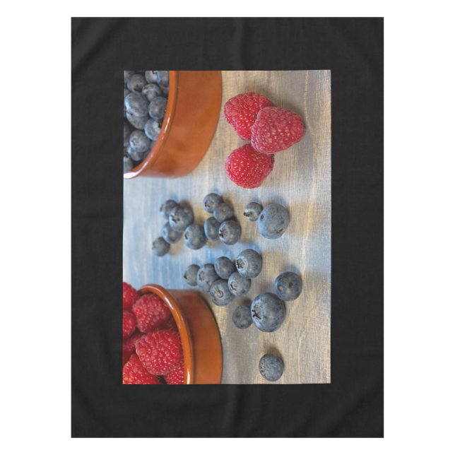 Himbeeren und Blaubeeren Tischdecke (Vorderseite)