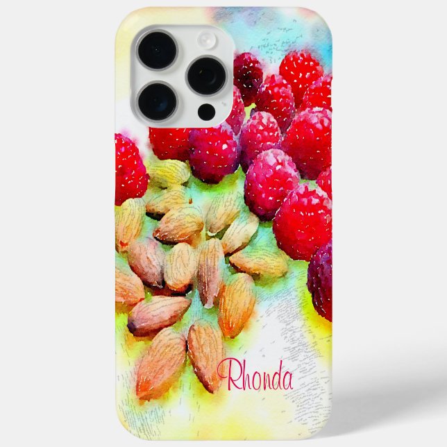 Himbeeren und Mandeln Case-Mate iPhone Hülle (Rückseite)