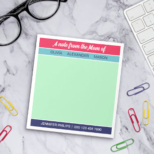 Himbeerminze ein Hinweis aus der Mama Notizblock