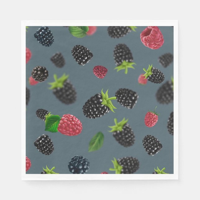 Himbeermuster 2 serviette (Vorderseite)