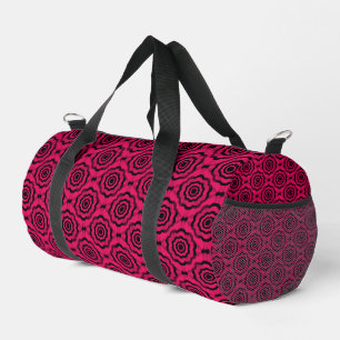 Himbeerschwarze Blume Nahtloses Muster Duffle Bag