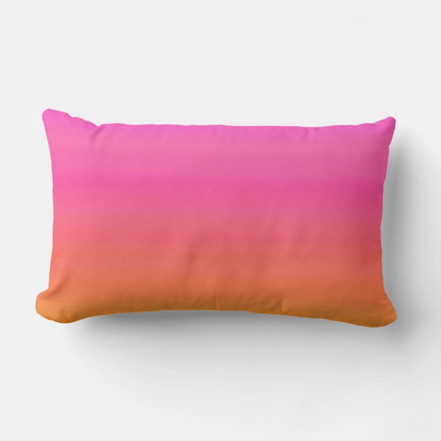 Himbeersonnenuntergang-Steigung - rosa Lendenkissen (Vorderseite)