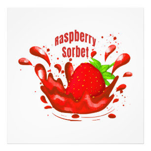 Himbeersorbet Fotodruck