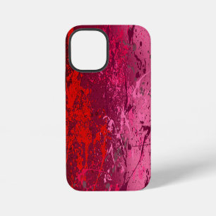 Himbeerwirbel: Abstrakte Spritzkunst iPhone 12 Mini Hülle