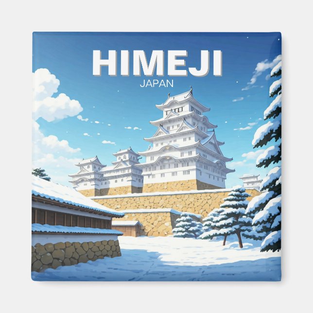 Himeji Castle Winter Magnet (Vorne)