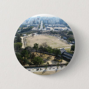 Himeji, Japan (Blick von der Burg auf der Spitze) Button
