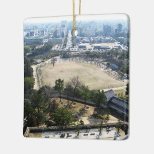 Himeji, Japan (Blick von der Burg auf der Spitze) Keramikornament