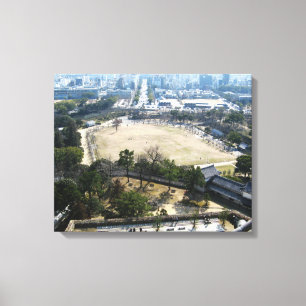 Himeji, Japan (Blick von der Burg auf der Spitze) Leinwanddruck