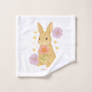HIMEKARI Floral Bunny Wash Towel –Clear Waschlappen