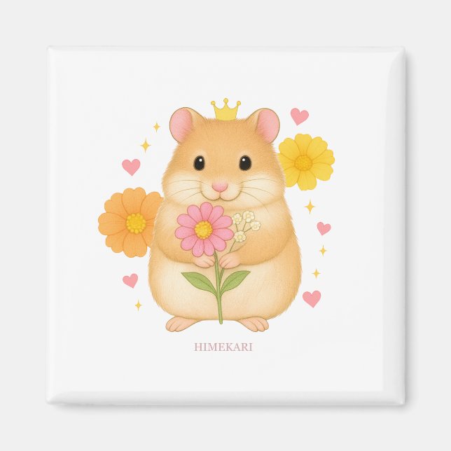 HIMEKARI Floral Hamster Magnet –Clear (Vorne)