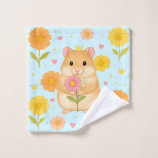HIMEKARI Floral Hamster Wash Towel – Blue
