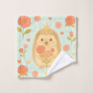 HIMEKARI Floral Hedgehog Wash Towel – Green