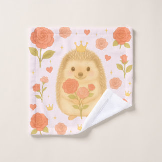HIMEKARI Floral Hedgehog Wash Towel – Pink