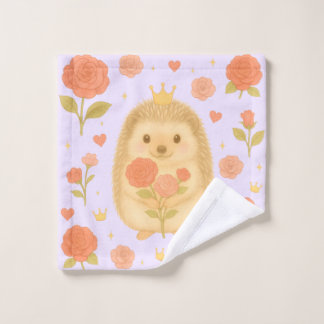 HIMEKARI Floral Hedgehog Wash Towel – Purple