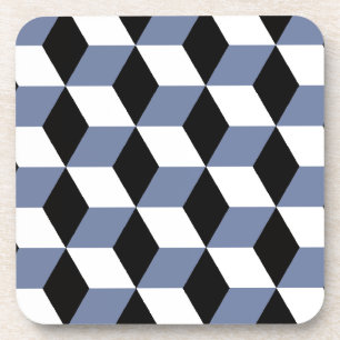 Himmel-berechnet blaues Schwarz- u. weißes 3D Getränkeuntersetzer