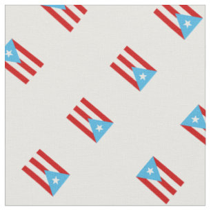 Himmel-Blau: Flagge von Puerto Rico Stoff