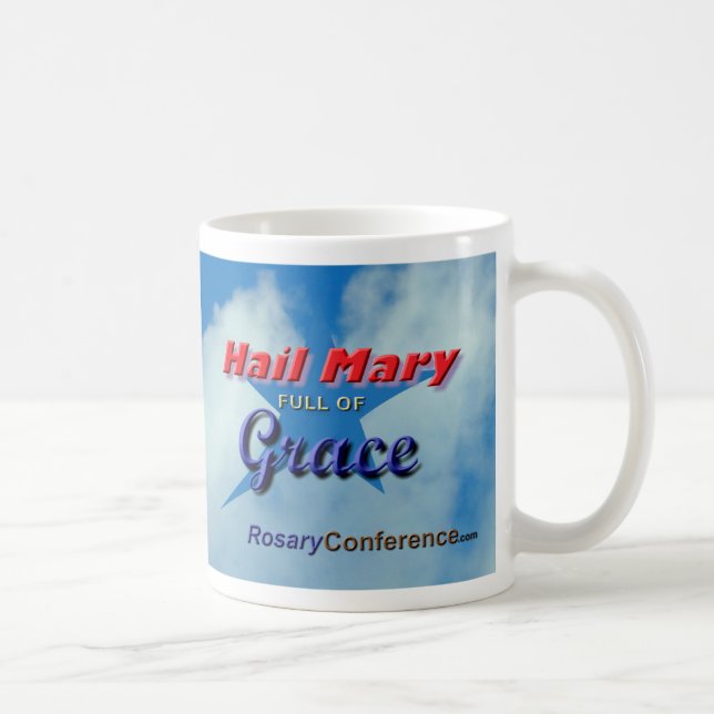 Himmel-Blau-Hagel-Mary-Schale Kaffeetasse (Rechts)