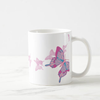 Himmel-Blau-Rosa-Schmetterlings-Tasse Kaffeetasse