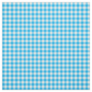 Himmel-Blau-und Weiß-Karo-Gingham-Muster-Gewebe Stoff