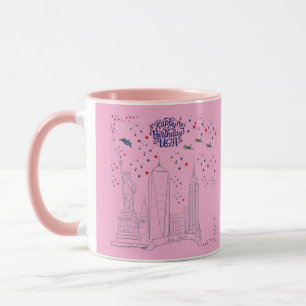 Himmel der Liberty Flames rosa Tasse