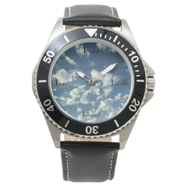Himmel für Wünsche Armbanduhr (Vorderseite)