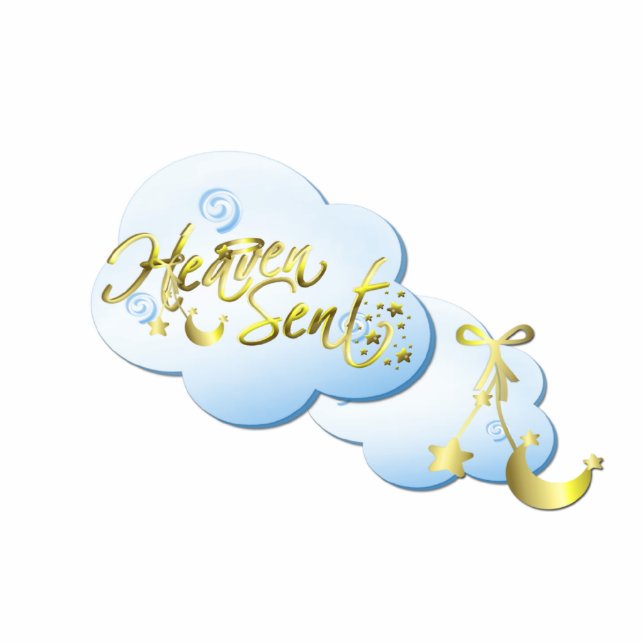 Himmel gesendete Baby-Verzierung Fotoskulptur Ornament (Vorne)