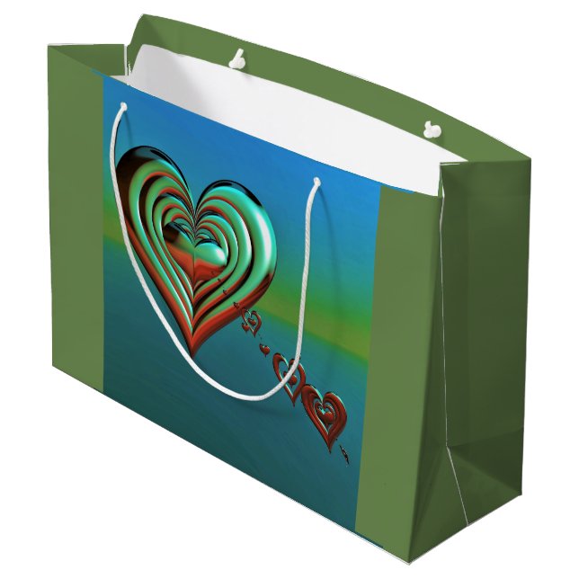 Himmel Große Geschenktüte (Rückseite Schrägansicht)