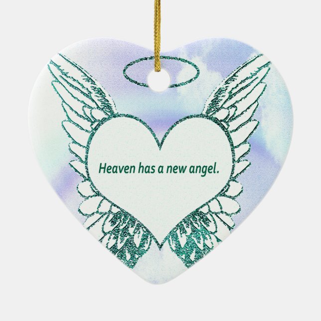 Himmel hat einen neuen Engel Keramik Ornament (Hinten)
