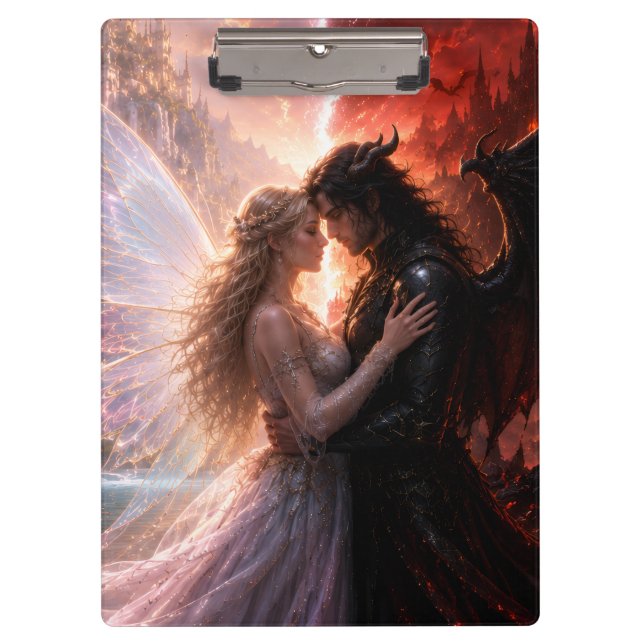 Himmel Hölle Liebe Klemmbrett (Vorderseite)
